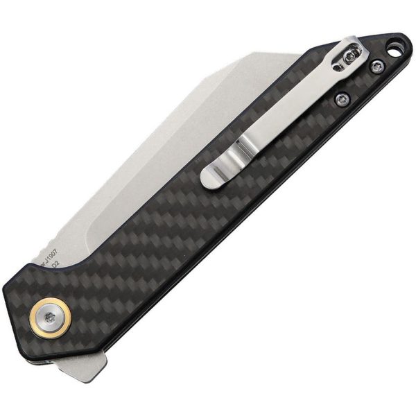 CJRB Rampart Linerlock Folding Knife D2 Carbon Fiber