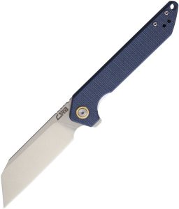 CJRB Rampart Gray Folding Knife D2 Stonewash Blue-Gray G10