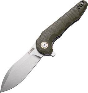 CJRB Mangrove Linerlock Folding Knife D2 Green G10 EDC
