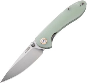 CJRB Small Feldspar Jade G10 Folding Knife D2 Steel Linerlock