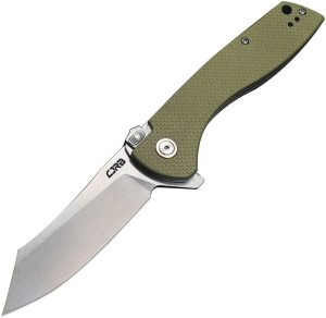 CJRB Kicker Recoil Lock Folding Knife D2 Green G10