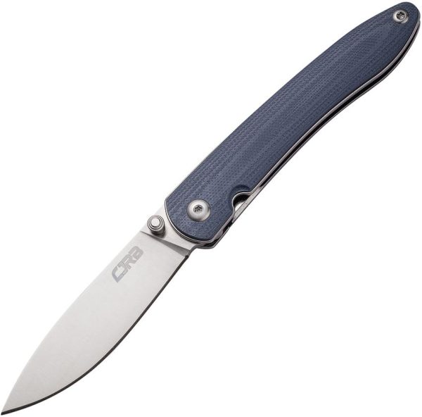 CJRB Ria Linerlock Folding Knife 3" 12C27 Blue-Gray G10