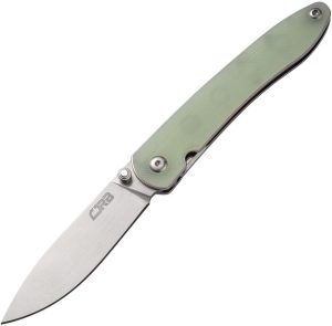 CJRB Ria Linerlock Folding Knife 3" 12C27 Jade G10