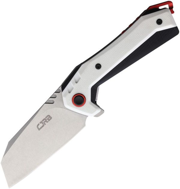 CJRB Tigris Linerlock Folding Knife AR-RPM9 White G10