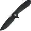 CJRB Scoria Linerlock Black Folding Knife AR-RPM9 Blade