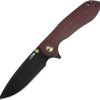 CJRB Scoria Linerlock Folding Knife Red Micarta AR-RPM9