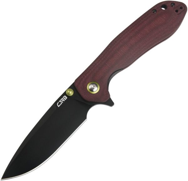 CJRB Scoria Linerlock Folding Knife Red Micarta AR-RPM9