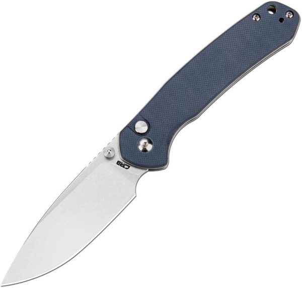 CJRB Pyrite Button Lock Folding Knife Blue G10 AR-RPM9