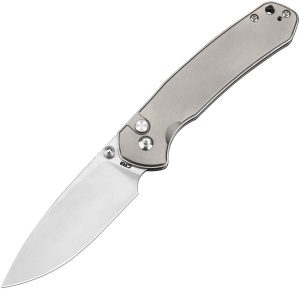 CJRB Pyrite Button Lock Folding Knife AR-RPM9 Titanium
