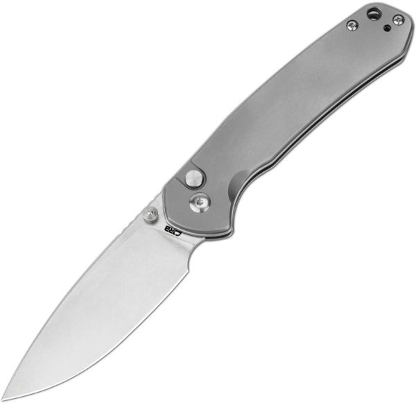 CJRB Pyrite Button Lock Titanium Folding Knife AR-RPM9 Blade