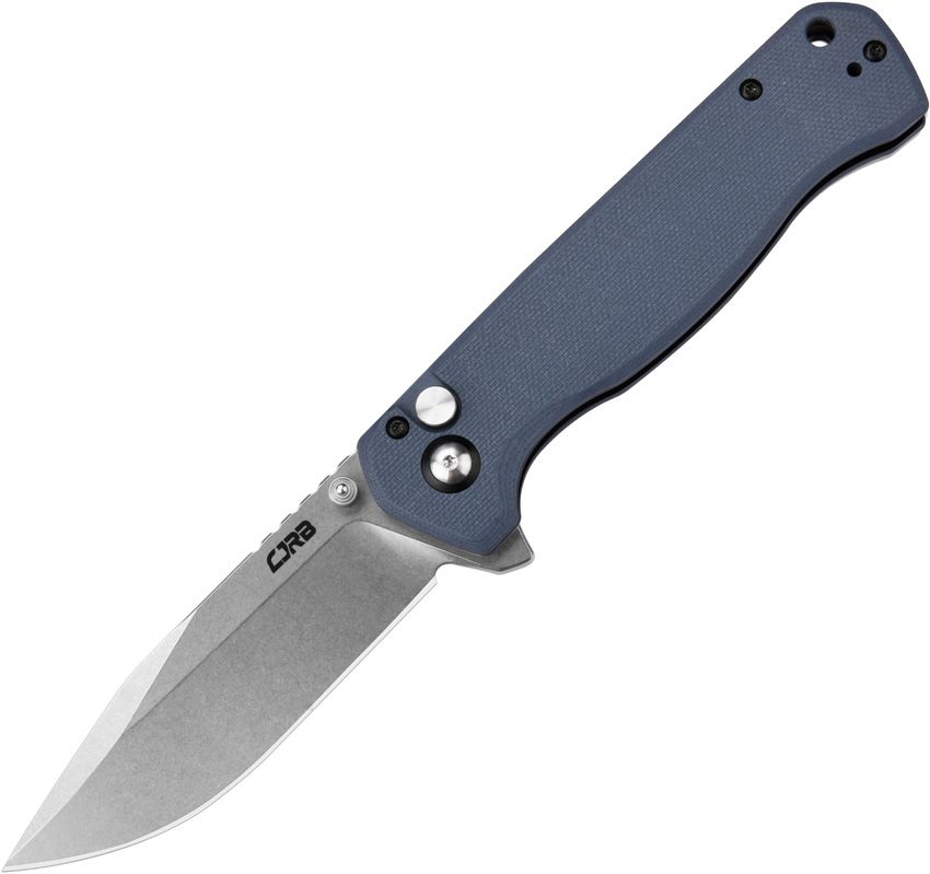 CJRB Chord Button Lock Folding Knife 3.5" AR-RPM9 Blue-Gray