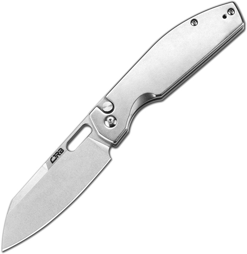 CJRB Ekko Button Lock Folding Knife 3.25" Stonewash AR-RPM9