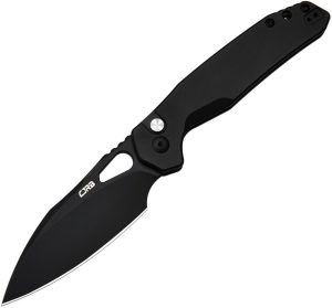 CJRB Frack Button Lock Folding Knife Black AR-RPM9 Blade