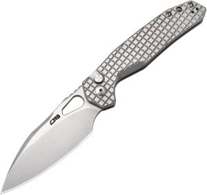 CJRB Frack Button Lock Gray Folding Knife AR-RPM9 Stainless