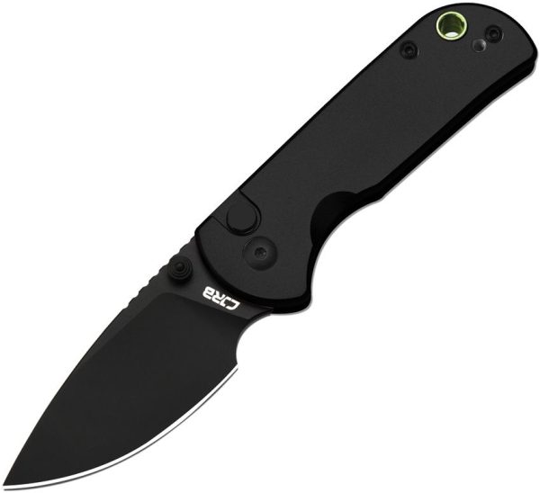 CJRB Mica Button Lock Black Folding Knife AR-RPM9 Steel