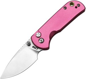 CJRB Mica Button Lock Pink Folding Knife AR-RPM9 Blade
