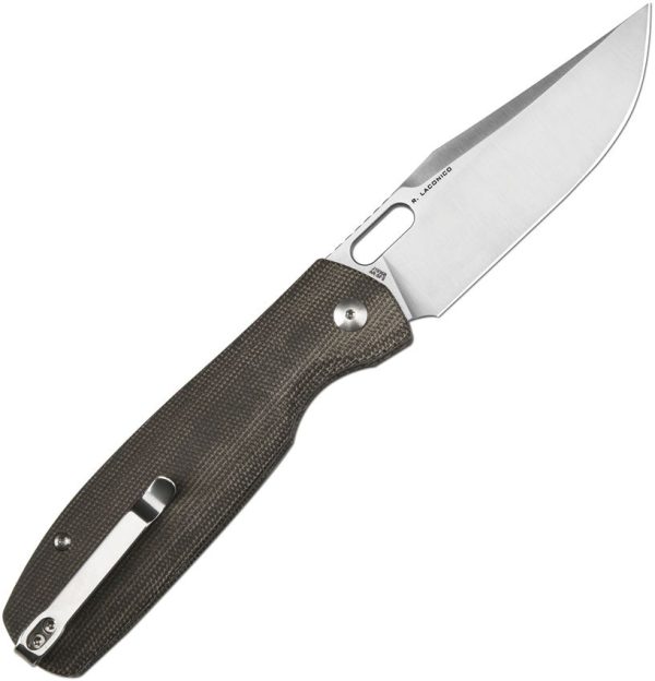 CJRB Prado Crossbar Lock OD Green Folding Knife AR-SFII Steel