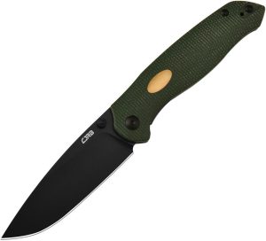 CJRB Aes Linerlock Folding Knife Green Micarta AR-RPM9