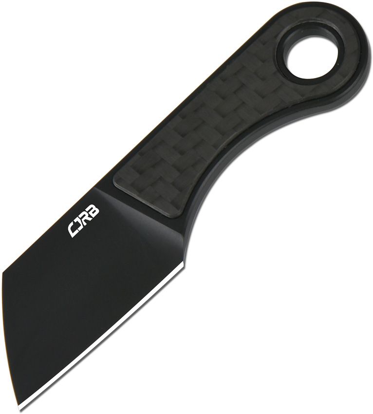 CJRB Chip Fixed Blade Knife AR-RPM9 Black PVD Carbon Fiber