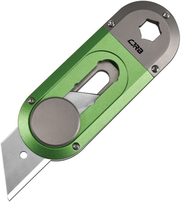 CJRB Breeze Carbon Steel Multi Tool Green Aluminum EDC Folding Knife