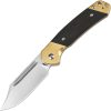 CJRB Bowie Pyrite Slip Joint Folding Knife AR-RPM9 Brass