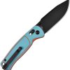 CJRB Shale Crossbar Lock Folding Knife Blue Orange G10