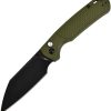 CJRB Pyrite Light Button Lock - Green Wharncliffe