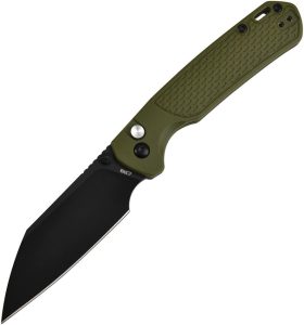 CJRB Pyrite Light Button Lock - Green Wharncliffe