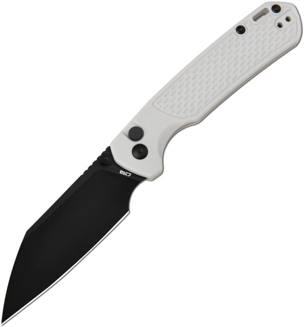 CJRB Pyrite Light Button Lock - Gray Wharncliffe