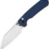 CJRB Large Pyrite Light Folding Knife Blue AR-RPM9 Wharncliffe