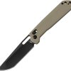 CJRB Bellona Crossbar Lock Folding Knife Green G10 Tanto Blade