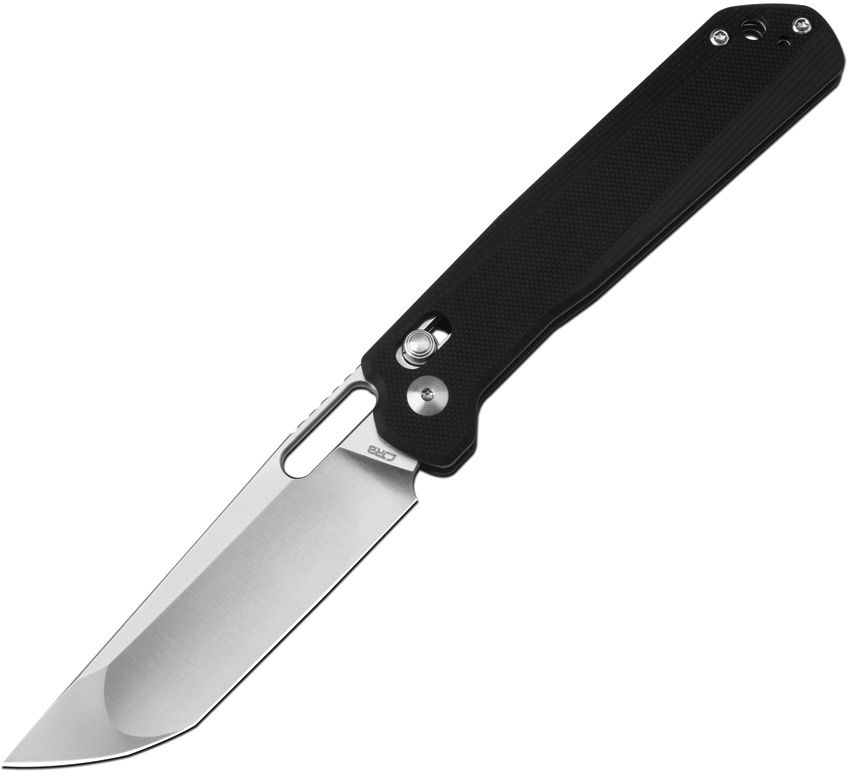 CJRB Bellona Crossbar Lock Folding Knife Black G10 3.63"