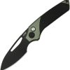 CJRB Version Button Lock Green Folding Knife AR-RPM9 Steel