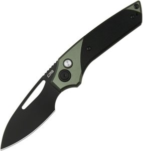 CJRB Version Button Lock Green Folding Knife AR-RPM9 Steel