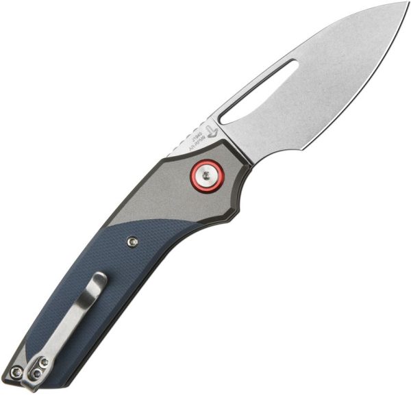CJRB Version Button Lock Gray Folding Knife AR-RPM9 Steel