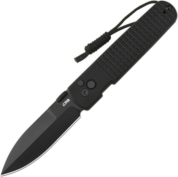 CJRB Locust Button Lock Folding Knife Black G10 AR-RPM9