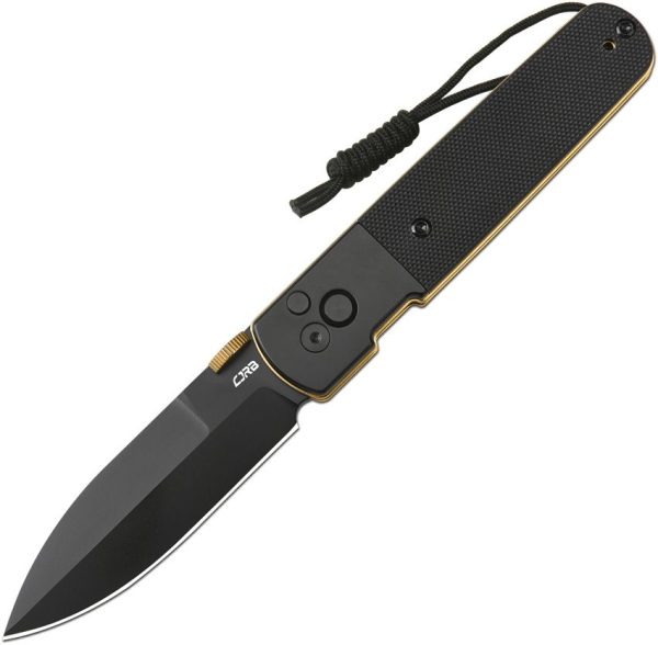 CJRB Locust Button Lock Folding Knife Black AR-RPM9 Blade