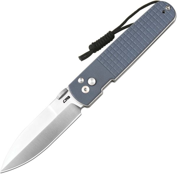 CJRB Locust Button Lock Folding Knife Blue G10 AR-RPM9