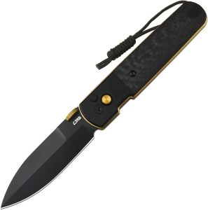 CJRB Perfect Locust Button Lock Folding Knife S90V CF