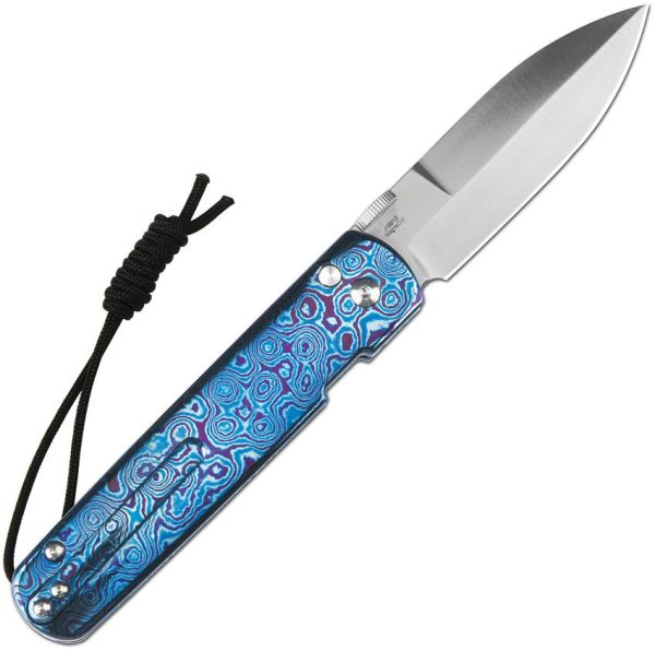 CJRB Perfect Locust Button Lock Folding Knife MagnaCut Damascus