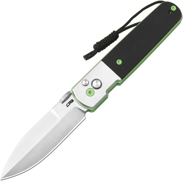 CJRB Locust Button Lock Black Folding Knife AR-RPM9 Steel