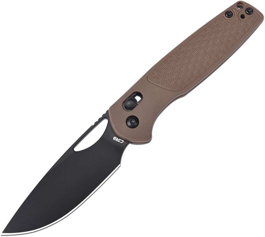 CJRB Acacia Folding Knife 3.25" Blade Crossbar Lock Brown