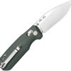 CJRB Maximal Folding Knife Green Micarta 3" Stonewash Blade
