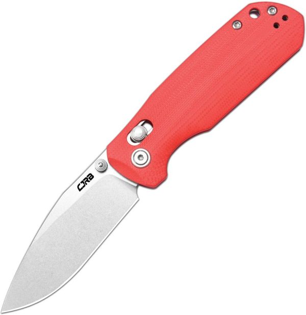CJRB Maximal Crossbar Lock Red G10 Folding Knife 3" AR-RPM9
