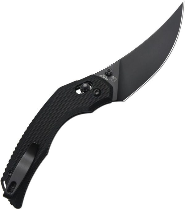 CJRB Nanner Crossbar Lock Folding Knife Black G10 3.25"