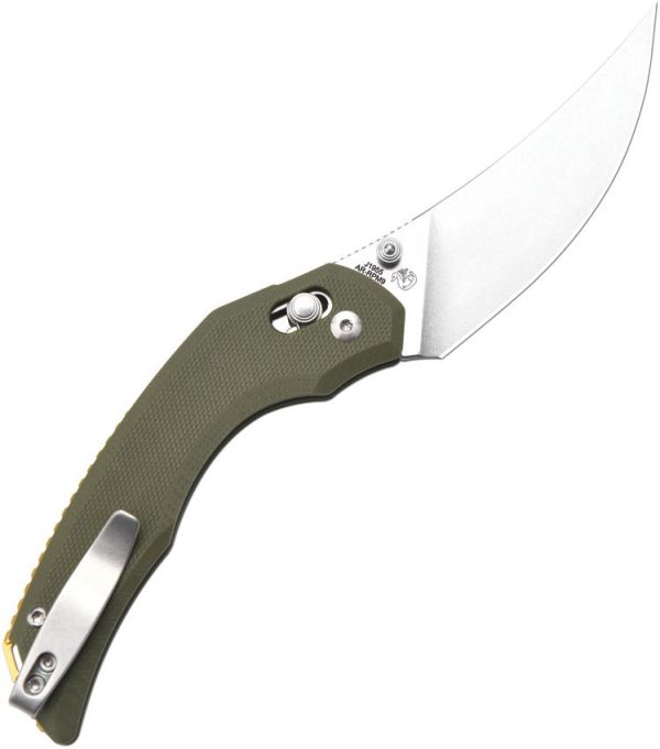 CJRB Nanner Crossbar Lock Green G10 Folding Knife AR-RPM9