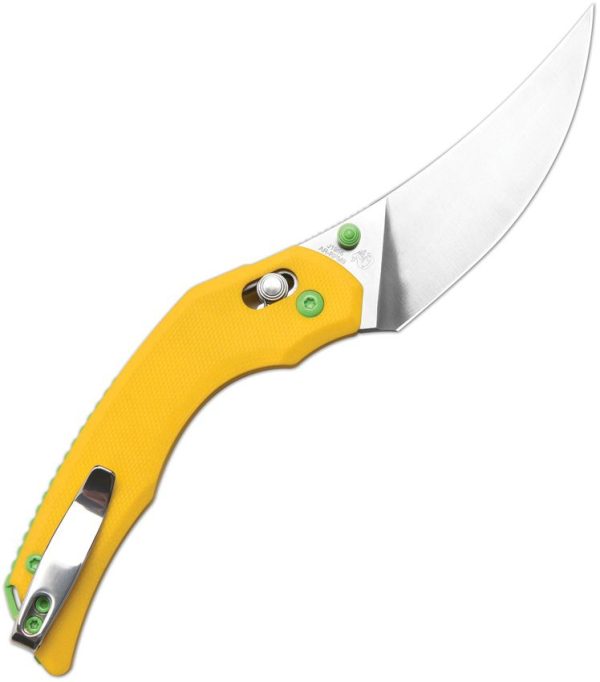 CJRB Nanner Crossbar Lock Yellow Folding Knife AR-RPM9