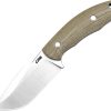 CJRB Mutt Fixed Blade AR-RPM9 Steel OD Green Micarta Knife