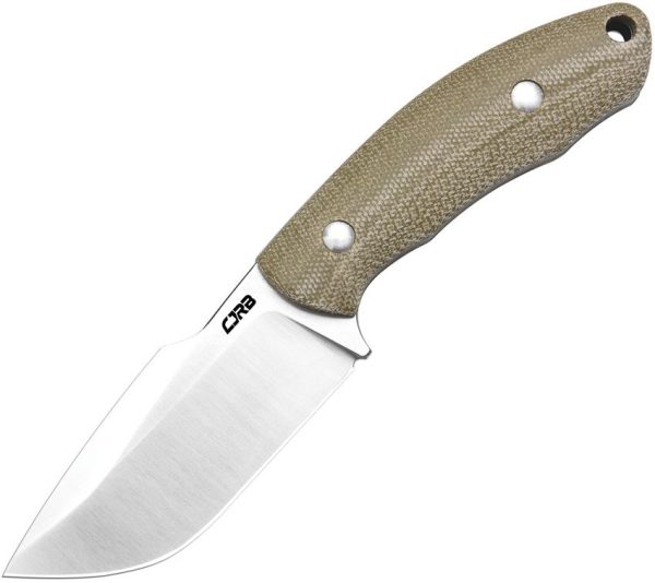CJRB Mutt Fixed Blade AR-RPM9 Steel OD Green Micarta Knife