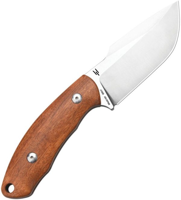CJRB Mutt Fixed Blade Knife AR-RPM9 Steel Brown Wood Handle